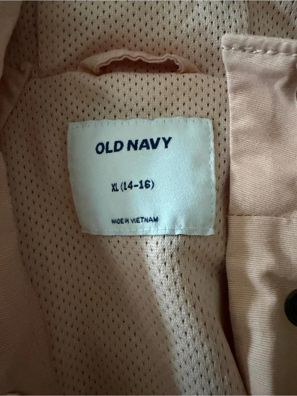 Old Navy Light Pink Hooded Anorak Jacket